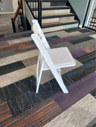 IMG 2387 1713556684 Chair - white resin with seating pad