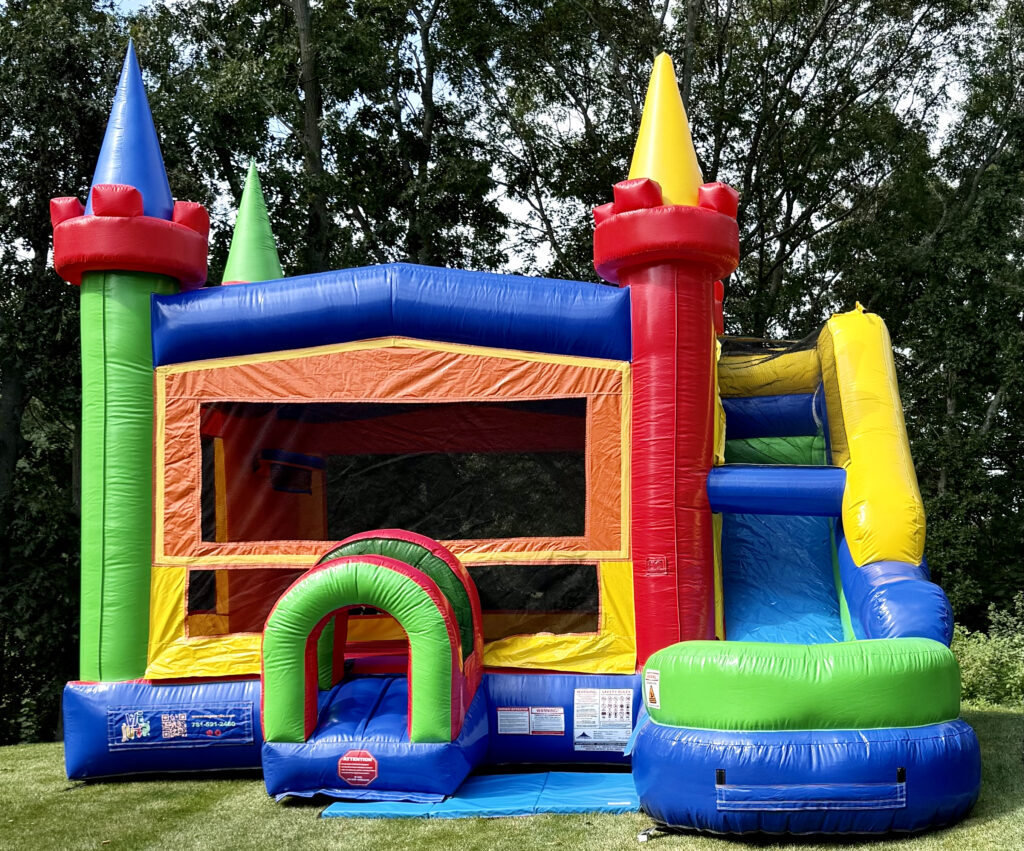 Modular Combo Bounce House Rental with Slide